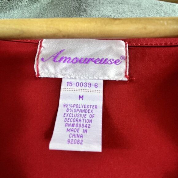 Amoureuse Dress Womens Medium Lace Short Sleeve V Neck Empire Maxi Gown Elegant - Picture 3 of 9